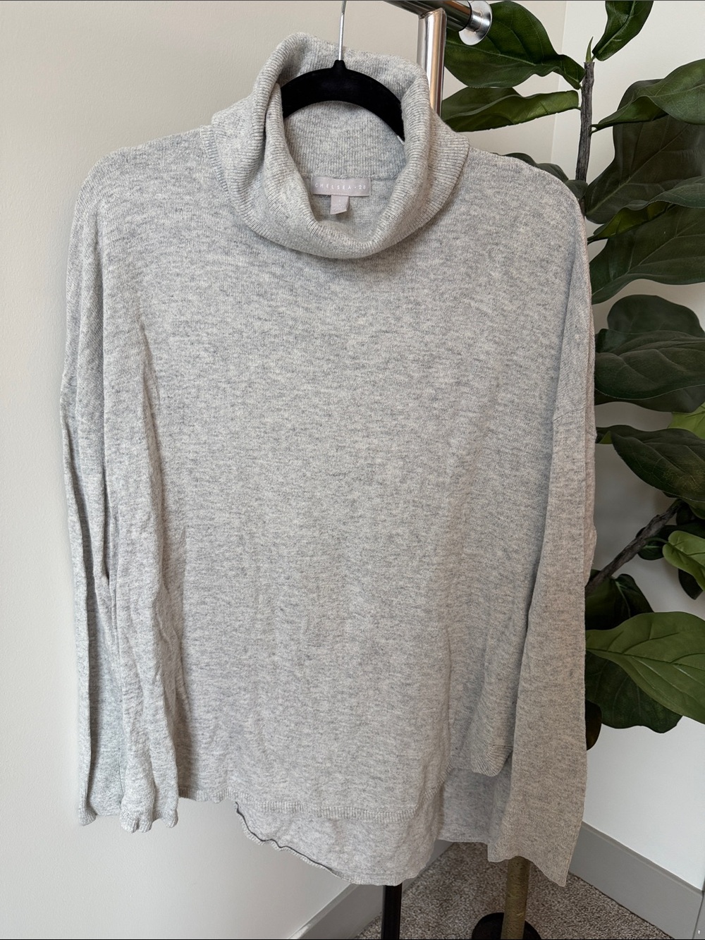 Chelsea28 Light Gray Cowl Neck Sweater